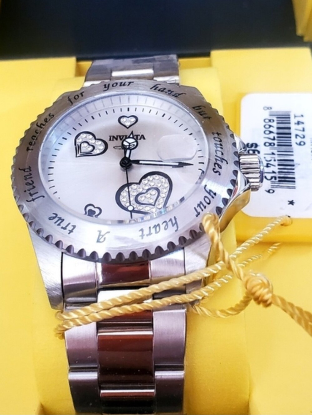 NIB Invicta Angel Friendship Silver Stainless Steel Watch 14729 - Picture 5 of 8